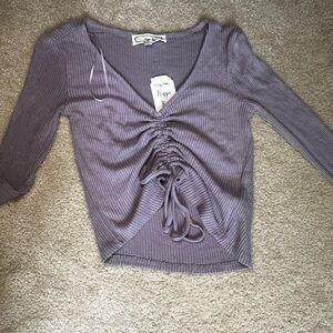 Purple scrunch top